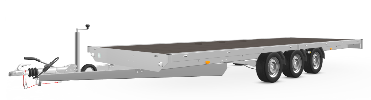 Eduard Geremde Eduard plateauwagen - 606x220 cm - 3500 kg bruto laadvermogen - tridem asser