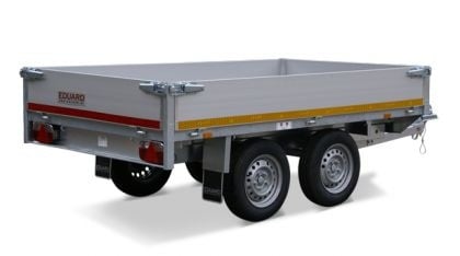 Eduard Ongeremde Eduard achterwaartse kipper - 256x150 cm - 750 kg bruto laadvermogen - elektrisch met afstandsbediening - 63 cm laadvloerhoogte