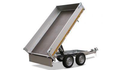 Eduard Ongeremde Eduard achterwaartse kipper - 256x150 cm - 750 kg bruto laadvermogen - elektrisch met afstandsbediening - 63 cm laadvloerhoogte