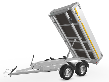 Eduard Ongeremde Eduard achterwaartse kipper - 256x150 cm - 750 kg bruto laadvermogen - elektrisch en handpomp - 63 cm laadvloerhoogte