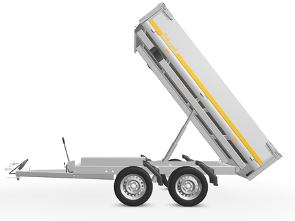 Eduard Ongeremde Eduard achterwaartse kipper - 256x150 cm - 750 kg bruto laadvermogen - elektrisch en handpomp - 63 cm laadvloerhoogte