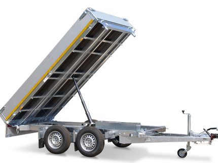 Eduard Ongeremde Eduard achterwaartse kipper - 256x150 cm - 750 kg bruto laadvermogen - elektrisch met afstandsbediening - 72 cm laadvloerhoogte