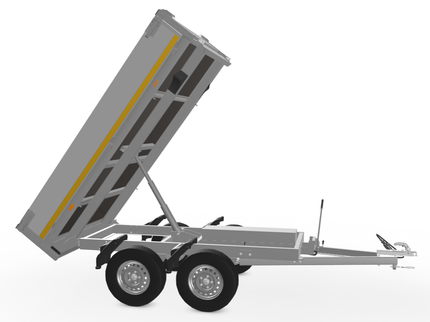 Eduard Ongeremde Eduard achterwaartse kipper - 256x150 cm - 750 kg bruto laadvermogen - elektrisch en handpomp - 72 cm laadvloerhoogte