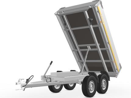 Eduard Ongeremde Eduard achterwaartse kipper - 256x150 cm - 750 kg bruto laadvermogen - elektrisch en handpomp - 72 cm laadvloerhoogte