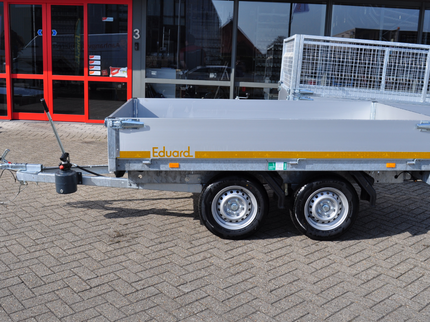 Eduard Ongeremde Eduard achterwaartse kipper - 256x150 cm - 750 kg bruto laadvermogen - handpomp - 72 cm laadvloerhoogte