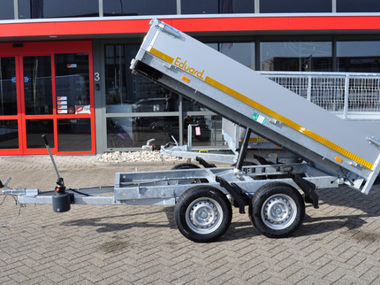 Eduard Ongeremde Eduard achterwaartse kipper - 256x150 cm - 750 kg bruto laadvermogen - handpomp - 72 cm laadvloerhoogte