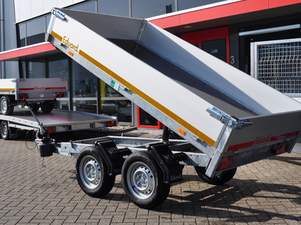 Eduard Ongeremde Eduard achterwaartse kipper - 256x150 cm - 750 kg bruto laadvermogen - handpomp - 72 cm laadvloerhoogte