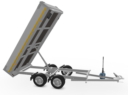 Eduard Ongeremde Eduard achterwaartse kipper - 310x160 cm - 750 kg bruto laadvermogen - handpomp - 63 cm laadvloerhoogte