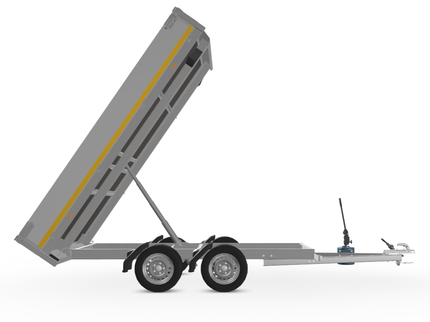 Eduard Ongeremde Eduard achterwaartse kipper - 310x160 cm - 750 kg bruto laadvermogen - handpomp - 63 cm laadvloerhoogte