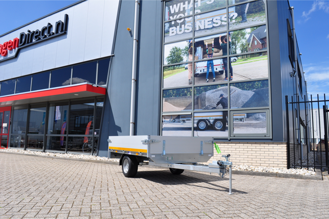 Eduard Ongeremde Eduard plateauwagen - 200x145 cm - 750 kg bruto laadvermogen - 30 cm borden - 56 cm laadvloerhoogte
