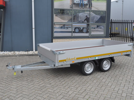 Eduard Ongeremde Eduard plateauwagen - 310x160 cm - 750 kg bruto laadvermogen - 63 cm laadvloerhoogte - 30 cm borden