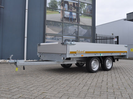 Eduard Ongeremde Eduard plateauwagen - 310x160 cm - 750 kg bruto laadvermogen - 63 cm laadvloerhoogte - 30 cm borden