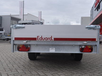 Eduard Ongeremde Eduard plateauwagen - 310x160 cm - 750 kg bruto laadvermogen - 63 cm laadvloerhoogte - 30 cm borden