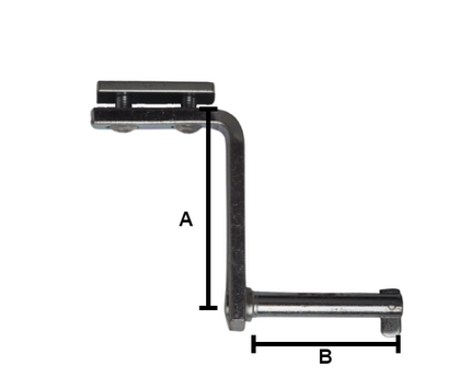 Eduard scharnier compleet voor achterklep aanhanger - 71x70 mm inclusief veiligheidspal