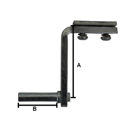 Eduard Scharnier compleet voor achterklep aanhanger - 91x50 mm