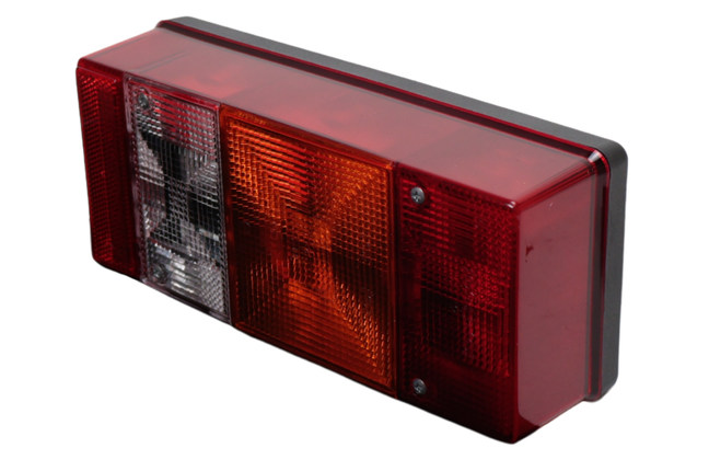 Hella Achterlicht - Hella - 4 kamer - rechts - 246x108x66 mm - vlakstekker aanlsuiting - met achteruitrijlicht