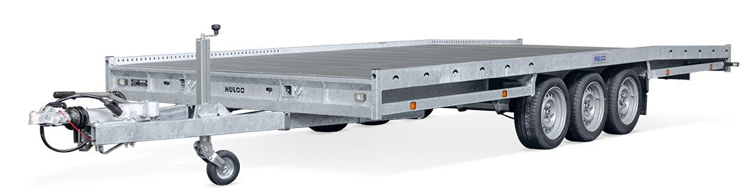 Hulco Geremde Hulco autotransporter - 540x207 cm - 3000 kg bruto laadvermogen - 56 cm laadvloerhoogte - inclusief oprijplaten