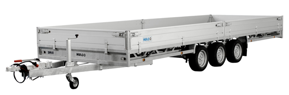 Hulco Geremde Hulco Medax plateauwagen - 502x223 cm - 3500 kg bruto laadvermogen - 30 cm borden