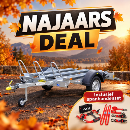 Humbaur Najaarsdeal! - motor aanhanger - 750 kg bruto laadvermogen - Humbaur - inclusief spanbanden set