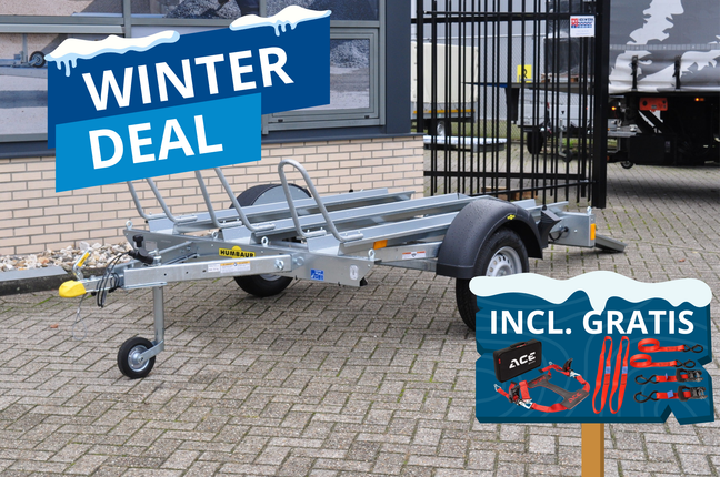Humbaur Winter AANBIEDING! - motor aanhanger - 750 kg bruto laadvermogen - Humbaur - inclusief spanbanden set
