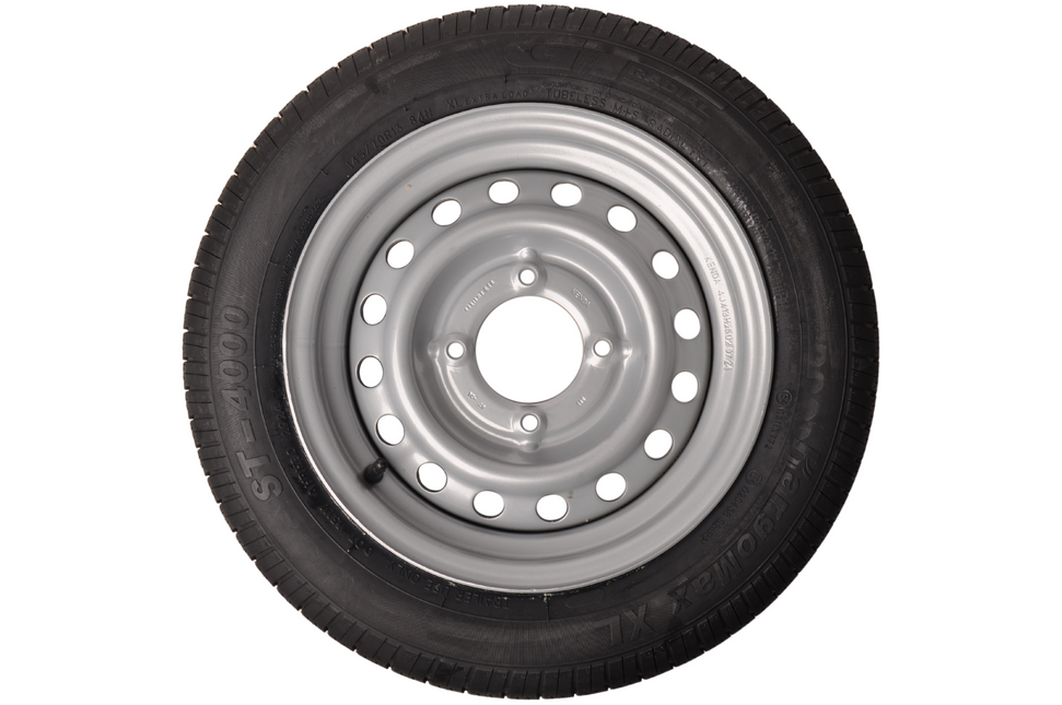 Kargotrail Compleet wiel 145/70R13 band + velg - steekmaat 4x115 - draagvermogen 425kg 85 mm naafdiameter