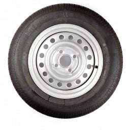 Kargotrail Compleet wiel 185/70R13 band + velg - opel steek 4x100 - draagvermogen 600 kg - 57 mm naafdiameter