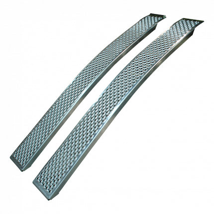 Novio Set gebogen oprijplaten - aluminium - 1000 kg (200x26 cm)