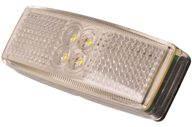 ProPlus Rechthoekige zijmarkeringslamp - witte markeringslamp - losse draad aansluiting - LED