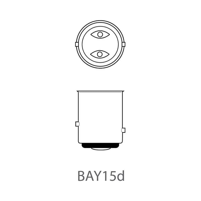 ProPlus Set van 2 lampjes, Bol Bajonet 15D 12V 21/5 W ( Achterlicht/Remlicht combi)