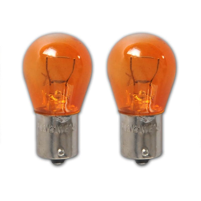 ProPlus Set van 2 lampjes Oranje , Bol Bajonet  12V 21/W ( Oranje knipperlicht) - 5 uurs aansluiting