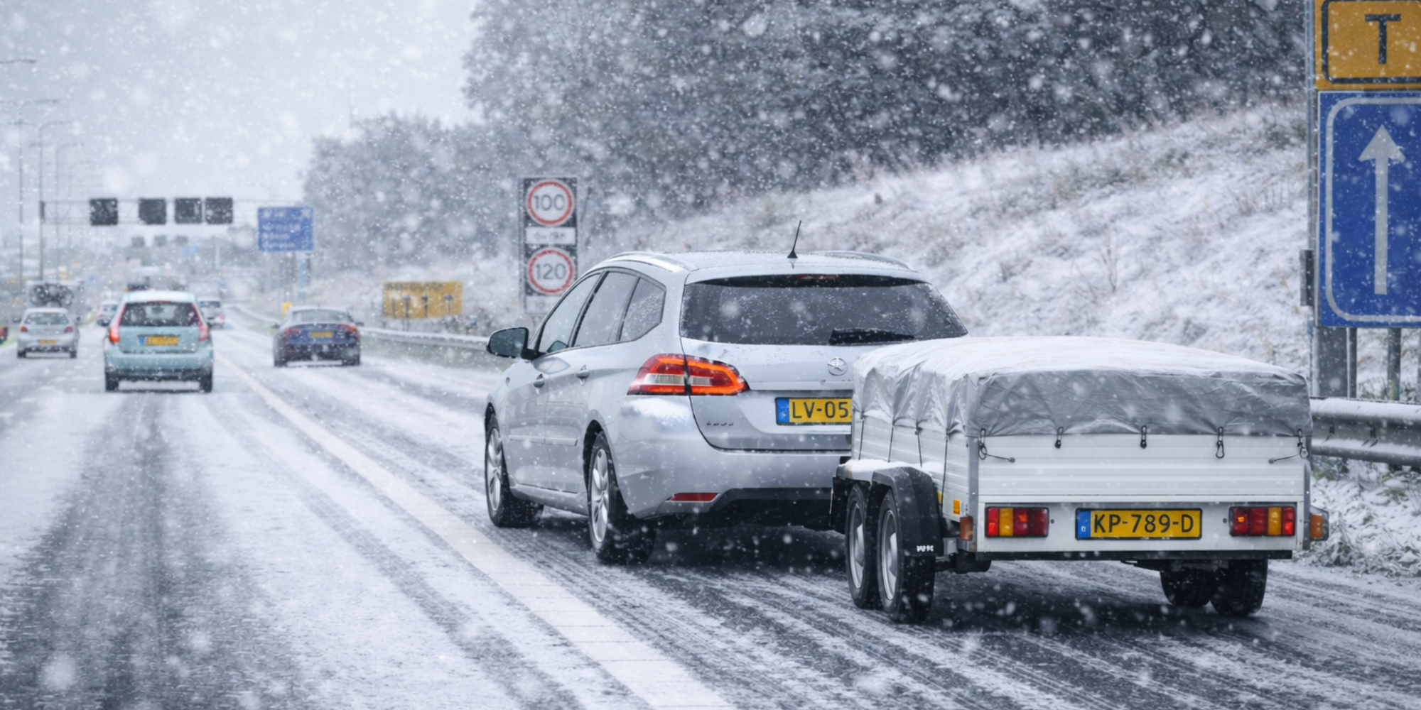 Tips voor rijden met de aanhanger in de winter. Wat moet je doen en wat juist niet?