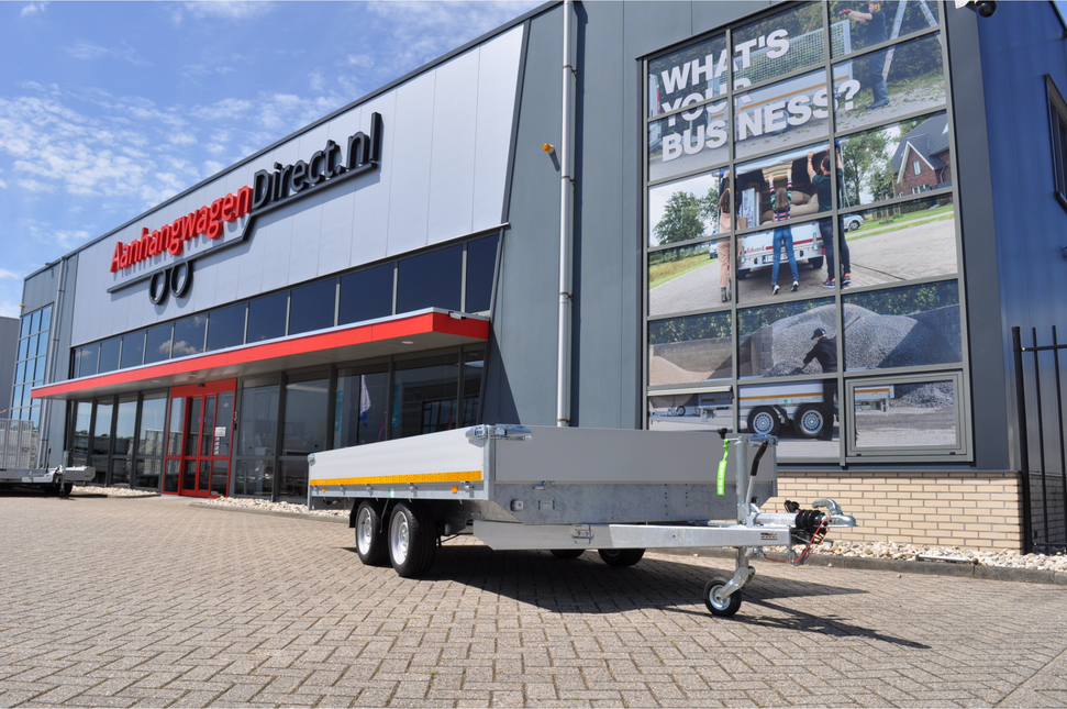 Aanhangwagendirect AWD Exclusive Eduard plateauwagen 406x200 cm - 2000 kg - nu met gratis gevulde aluminium traanplaat disselkist