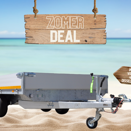 Aanhangwagendirect AWD ZOMER DEAL Eduard kipper 406x200 cm - 2000 kg - nu met gratis gevulde aluminium traanplaat disselkist