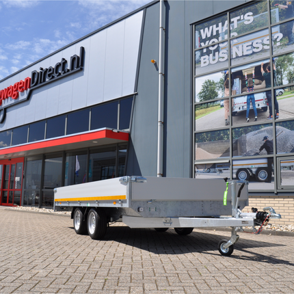 Aanhangwagendirect AWD ZOMER DEAL Eduard kipper 406x200 cm - 2000 kg - nu met gratis gevulde aluminium traanplaat disselkist