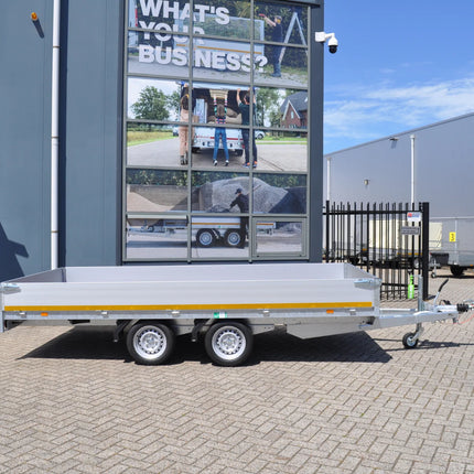 Aanhangwagendirect AWD ZOMER DEAL Eduard kipper 406x200 cm - 2000 kg - nu met gratis gevulde aluminium traanplaat disselkist