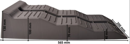 Aanhangwagendirect Complete oprijblokken set 565x200x130 mm - inclusief wielkeggen - 5000 kg maximaal draagvermogen