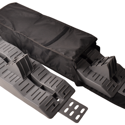 Aanhangwagendirect Complete oprijblokken set 565x200x130 mm - inclusief wielkeggen - 5000 kg maximaal draagvermogen