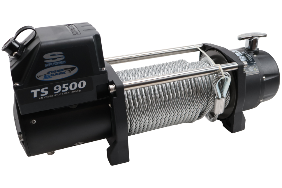 Aanhangwagendirect Elektrische lier 3500 kg  - 28 meter staalkabel inclusief haak en kabelrollen