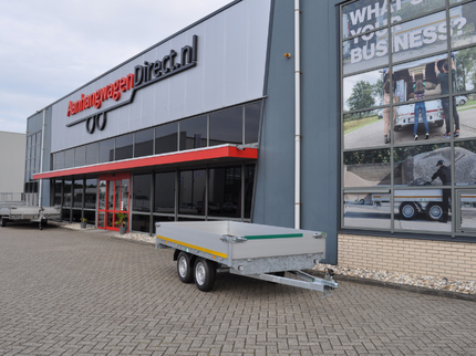 Aanhangwagendirect Herfst aanbieding! Plateauwagen - 310x160 cm - 750 kg bruto laadvermogen - inclusief voor gemonteerde onderdelen