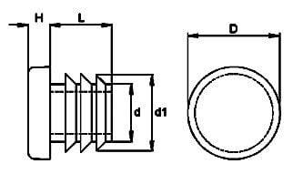 Aanhangwagendirect Insteekdop rond 25 mm - 10 stuks