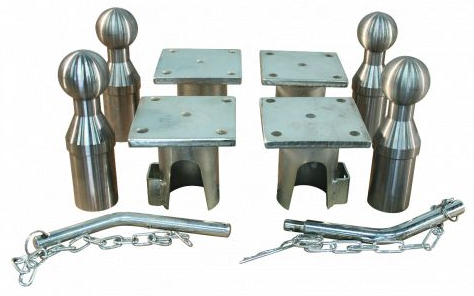 aanhangwagendirect Kipperscharnierset 3-zijdig 3500kg 10-delig