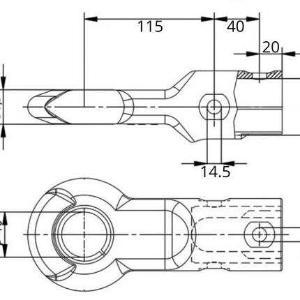 Aanhangwagendirect Knott KFG30 - trekoog / din-oog - rond 50 mm - 3000 kg
