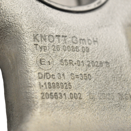 Aanhangwagendirect Knott KFG30 - trekoog / din-oog - rond 50 mm - 3000 kg