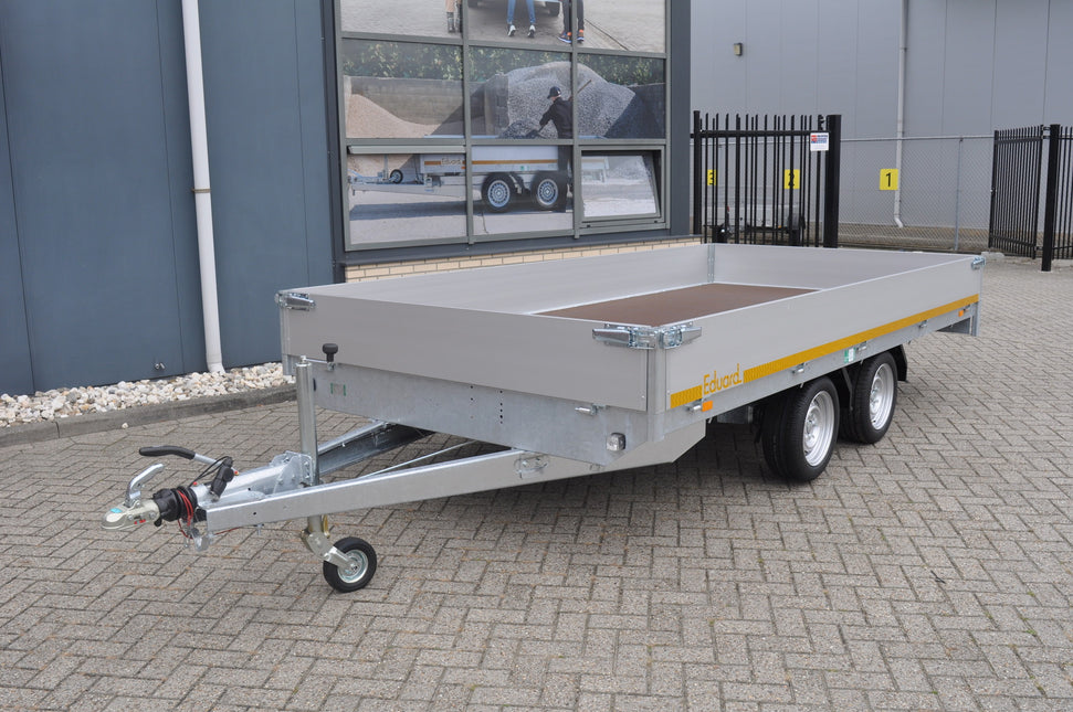 Aanhangwagendirect Ready TO GO DEAL - Eduard plateauwagen - 406x200 cm - 2700 kg bruto laadvermogen - inclusief disselkist & SCM disselslot