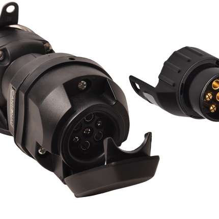 Aanhangwagendirect Spanningsomvormer van 24V naar 12V - 15 polige N-doos naar 7/13 polige stekkerdoos
