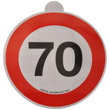 Aanhangwagendirect Tempo 70 sticker Italië - 20 cm