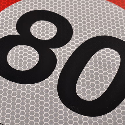 Aanhangwagendirect Tempo 80 sticker Italië - 20 cm