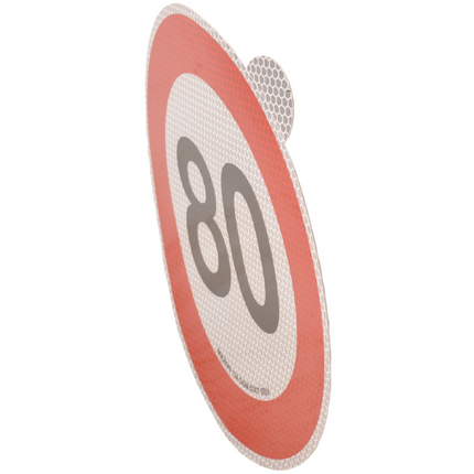 Aanhangwagendirect Tempo 80 sticker Italië - 20 cm