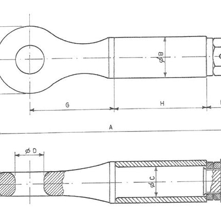 Aanhangwagendirect Trekoog (DIN) draaibaar, 7000 kg en 45 mm  aansluiting
