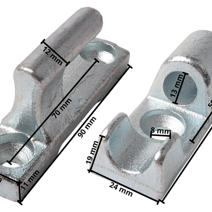 Aanhangwagendirect Zijbordscharnier compleet TIR